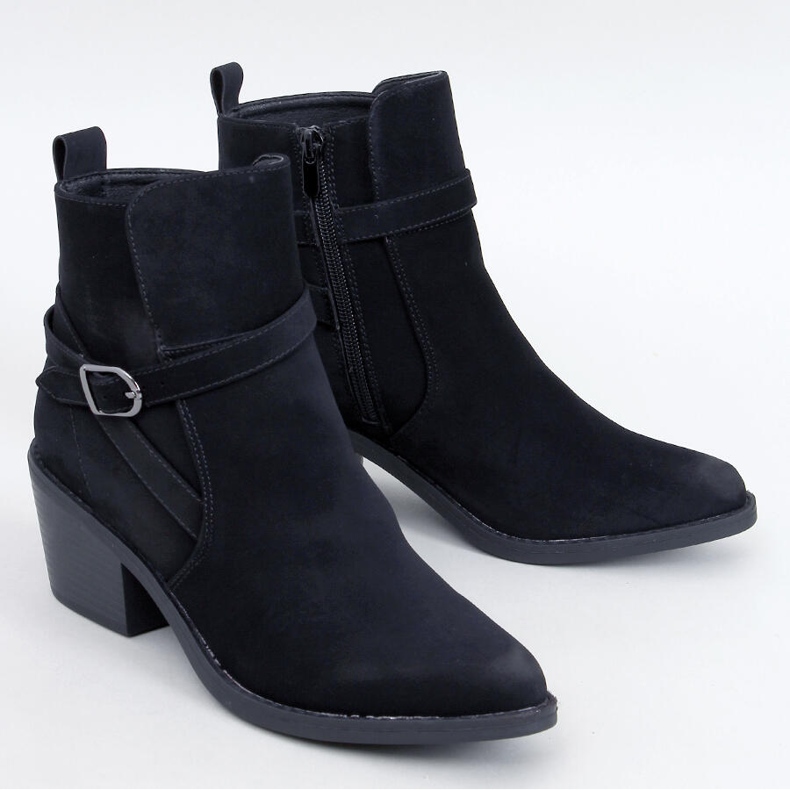 Cunnig Stivali da cowboy neri con tacco basso nero 1