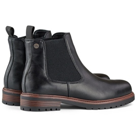 Stivaletti Chelsea da donna neri con suola piatta nero 1