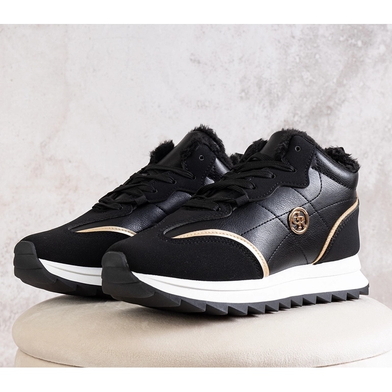 Sneakers alte isolate nere di Mikaela nero 1