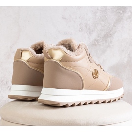 Scarpe da ginnastica alte isolanti beige di Mikaela 1