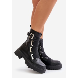 Stivali caldi in pelle da donna Big Star OO274A256 Neri nero 1