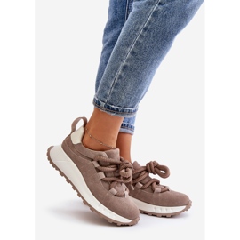 Sneakers da Donna in Camoscio Con Allacciatura Spessa Artiker 54C1409 Beige 1