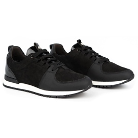 Nik Scarpe sportive da donna, creepers in pelle 05-0784-11, nere nero 1