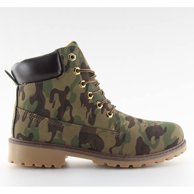 Stivali in legno monocolore BL83 Army Green camouflage marrone verde 1