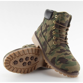 Stivali in legno monocolore BL83 Army Green camouflage marrone verde 2