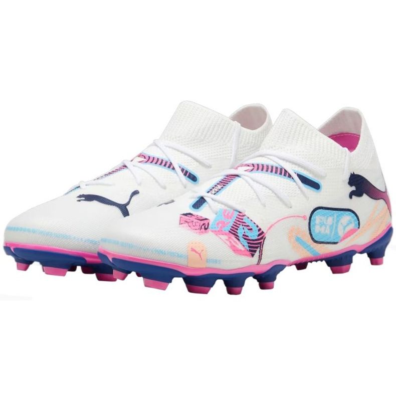 Scarpe da calcio Puma Future 7 Match Vol. FG/AG 108076 01 bianca 2