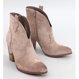 Stivali da cowboy con tacco alto Sonett Khaki beige 1