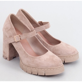 Décolleté con plateau e cinturino Dresse Khaki beige 1