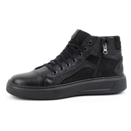 KOMODO Sneakers invernali da uomo in pelle 886K Nero 1