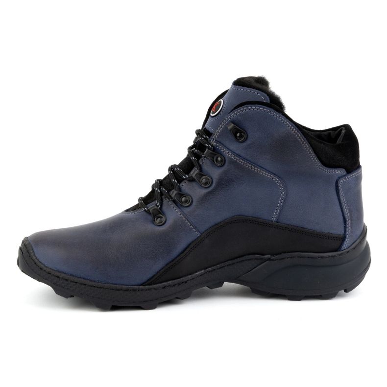 KOMODO Stivaletti invernali da uomo in pelle 903K, blu navy 1