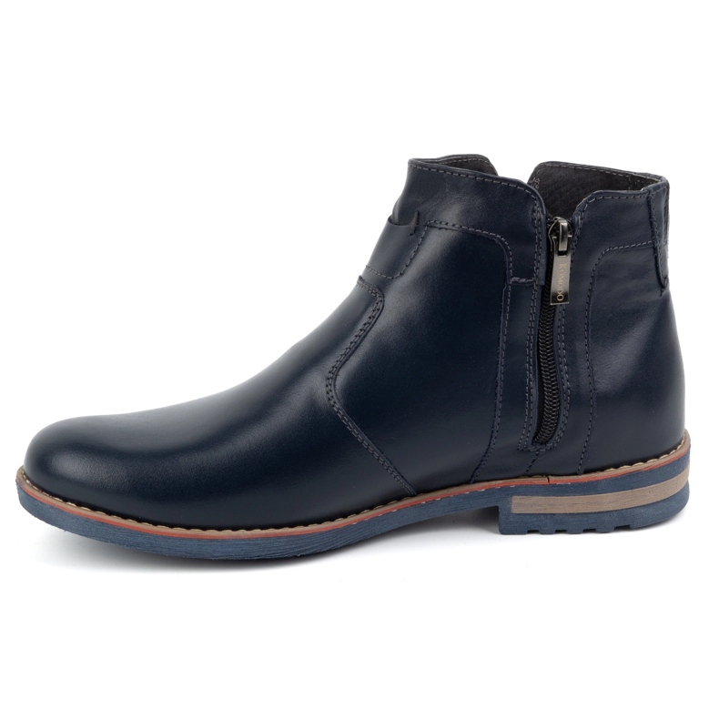 KOMODO Scarpe invernali da uomo in pelle 887K, blu navy 1