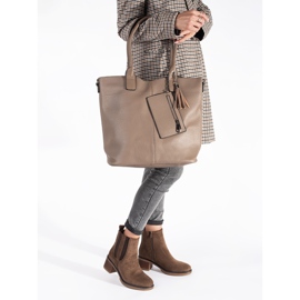 Seastar Stivaletti Chelsea in camoscio marrone con tacco alto 2