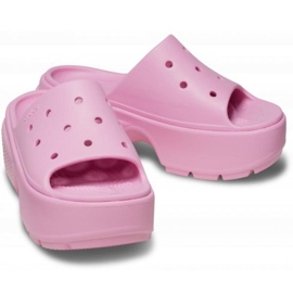 Infradito Crocs Stomp Slide 209346-6WY rosa 1
