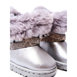 Stivali da neve per bambini Silver Hollee con zirconi argento 3
