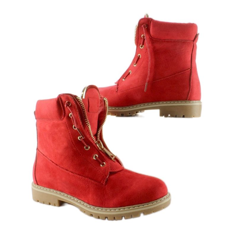 Scarpa balman in camoscio rosso liscio NC50 Rosso 2
