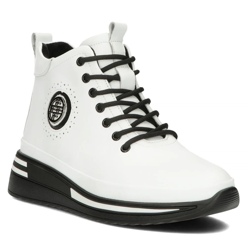 Filippo DBT4215/24 Wh stivali platform in pelle, bianco 1