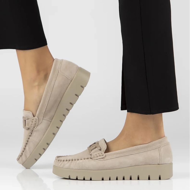 Filippo DP3334/24 Mocassini in pelle beige 1