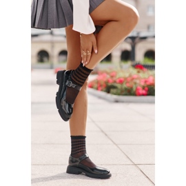 Scarpe da donna in vernice con cintura, Nero Vinceza 62179 2