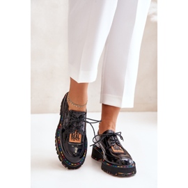 Scarpe stringate da donna Artiker 55C0499 Nero 2