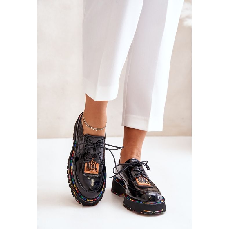 Scarpe stringate da donna Artiker 55C0499 Nero 2