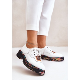 Scarpe Stringate da Donna in Pelle Artiker 55C0500 Bianco 1