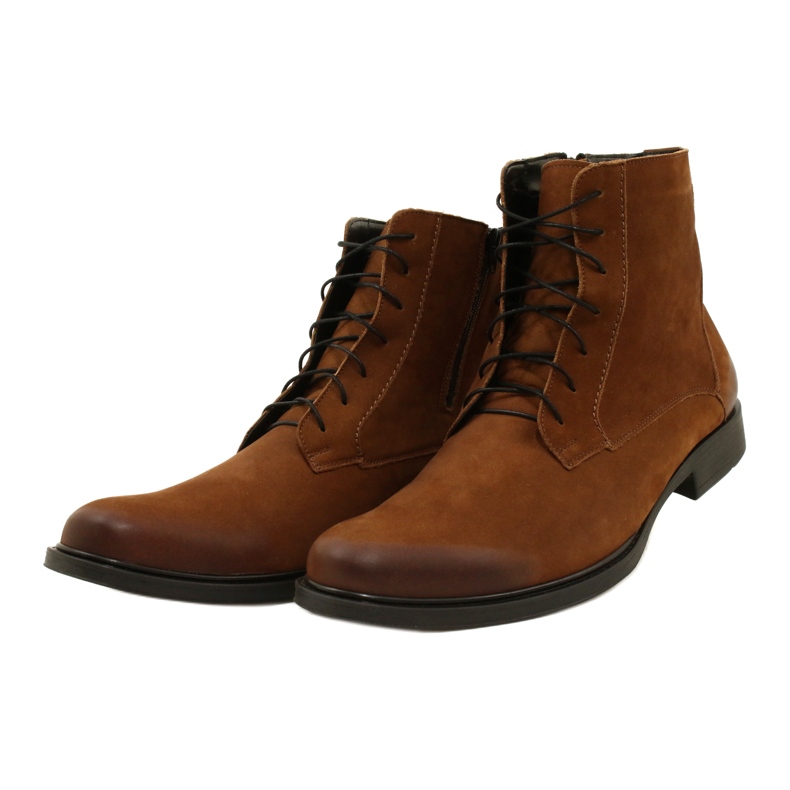 Olivier Stivali invernali da uomo in pelle 7006KB marrone 3