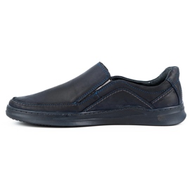 Antex Scarpe da uomo in pelle slip-on slip-on 216gt blu navy blu 1