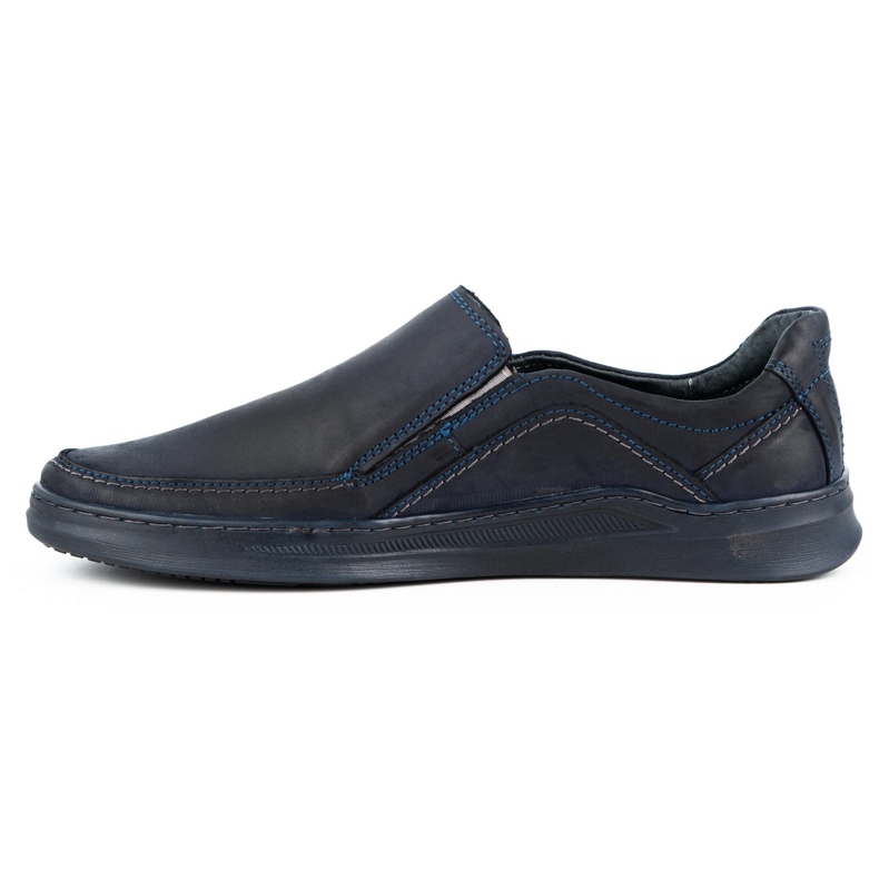 Antex Scarpe da uomo in pelle slip-on slip-on 216gt blu navy blu 1