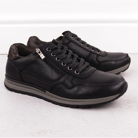 Scarpe casual da uomo in pelle, nere, T.Sokolski J24-72 nero 1