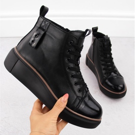 Stivali neri isolanti in pelle da donna T.Sokolski Z24-218 nero 1