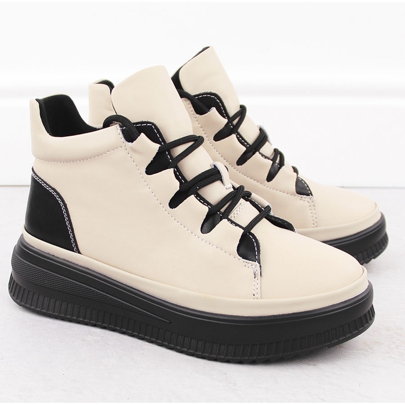 Stivali in pelle isolanti da donna, beige, Artiker 55C1051 2