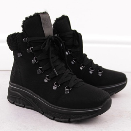 Stivali isolanti impermeabili da donna, neri Rieker 48034-00 nero 2
