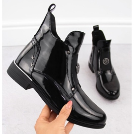 Stivaletto da donna Filippo DBT4750 in vernice nera nero 1