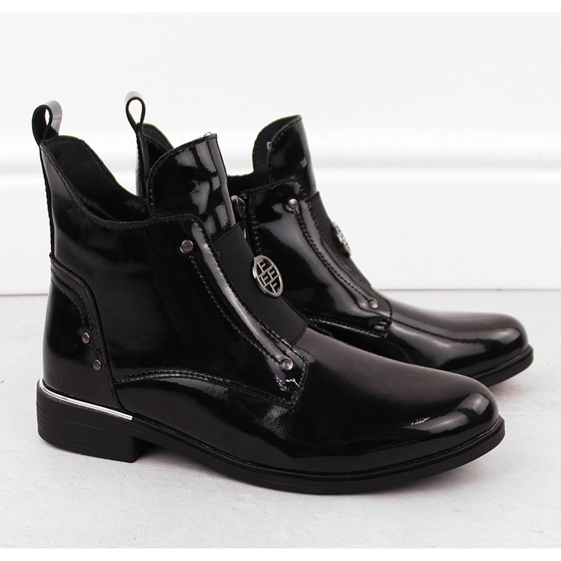 Stivaletto da donna Filippo DBT4750 in vernice nera nero 2