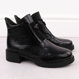 Stivaletti da donna in vernice, nero, Filippo DBT6663 2
