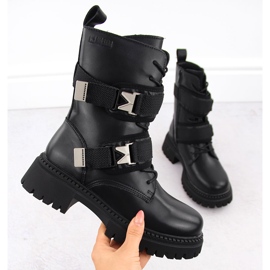 Borse da donna in pelle con fibbie, nere Big Star OO274A274 nero 1