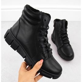 Stivali in pelle da donna con plateau, neri, T.Sokolski Z24-335 nero 1
