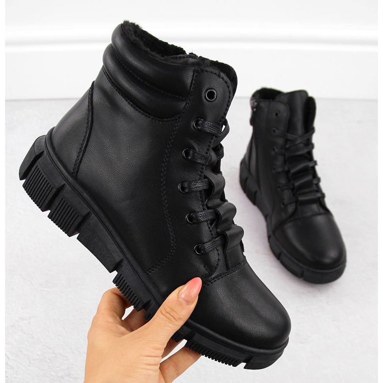 Stivali in pelle da donna con plateau, neri, T.Sokolski Z24-335 nero 1