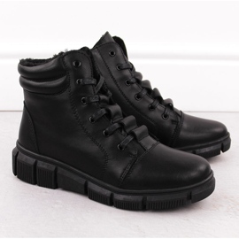 Stivali in pelle da donna con plateau, neri, T.Sokolski Z24-335 nero 2