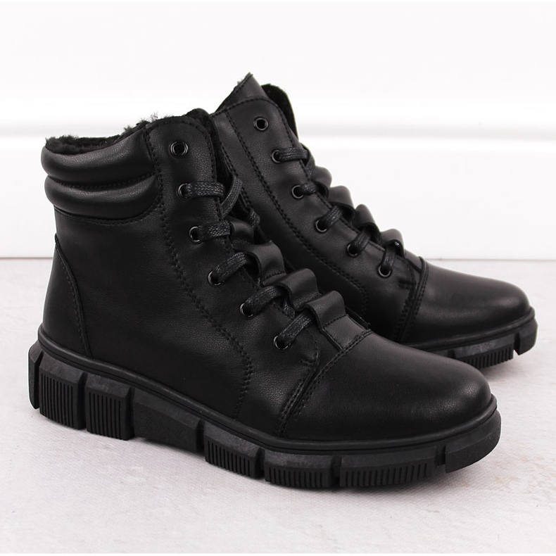 Stivali in pelle da donna con plateau, neri, T.Sokolski Z24-335 nero 2
