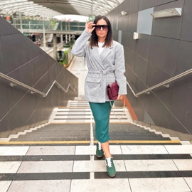 Olivier Scarpe da donna in pelle, sneakers Style 1259, verde 1