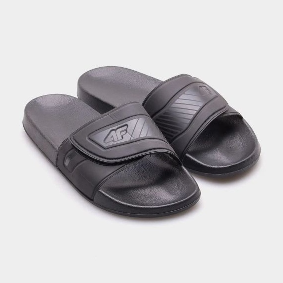 Infradito con chiusura strappo da uomo 4FMM00FFLIM091-20S Nere nero 3