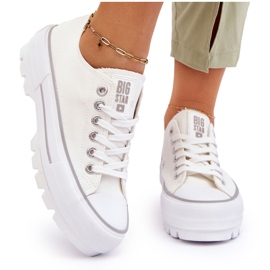 Sneakers Platform in tessuto Big Star LL274150 Bianche bianca 4