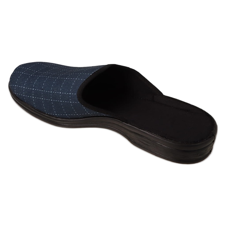 Ciabatte da uomo a quadri Befado 089M423 blu navy 2