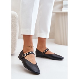 Ballerine in Eco Pelle Con Cinturino Nero Alcionora 2