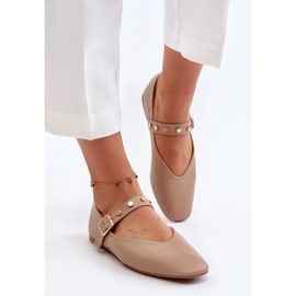 Ballerine In Eco Pelle Con Cintura Beige Alcionora 2