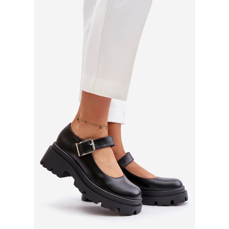 Scarpe Da Donna Con Fibbia Nere Plikuria nero 1