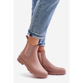 Stivali Wellington da donna con inserti elastici, colore rosa sporco Ciariel 1