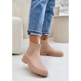 Stivali Wellington Da Donna Con Inserti Elastici, Ciariel Beige 2
