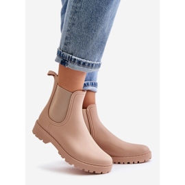 Stivali Wellington Da Donna Con Inserti Elastici, Ciariel Beige 1